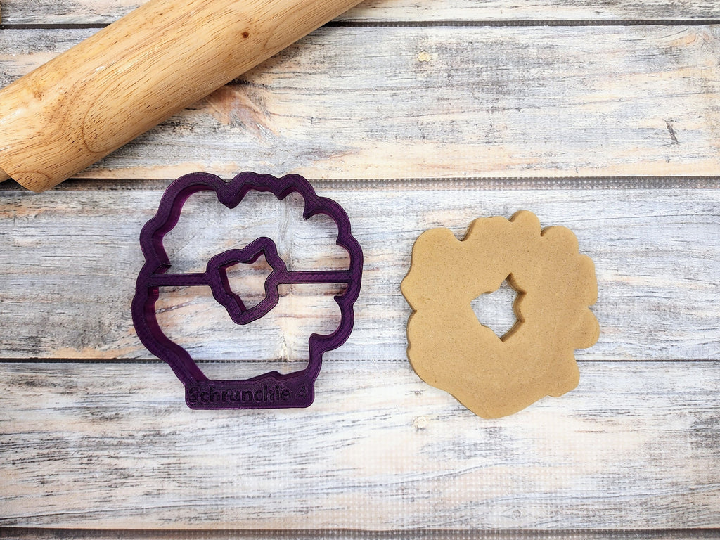 Scrunchie or Wreath Cookie Cutter or Fondant Cutter and Clay Cutter