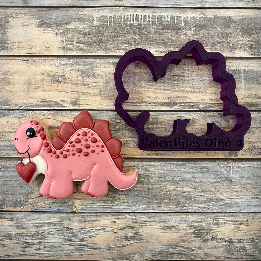 Dinosaur with You are Dino-Mite Hand Lettered Cookie Cutter and Fondant Cutter and Clay Cutter with Optional Stencil