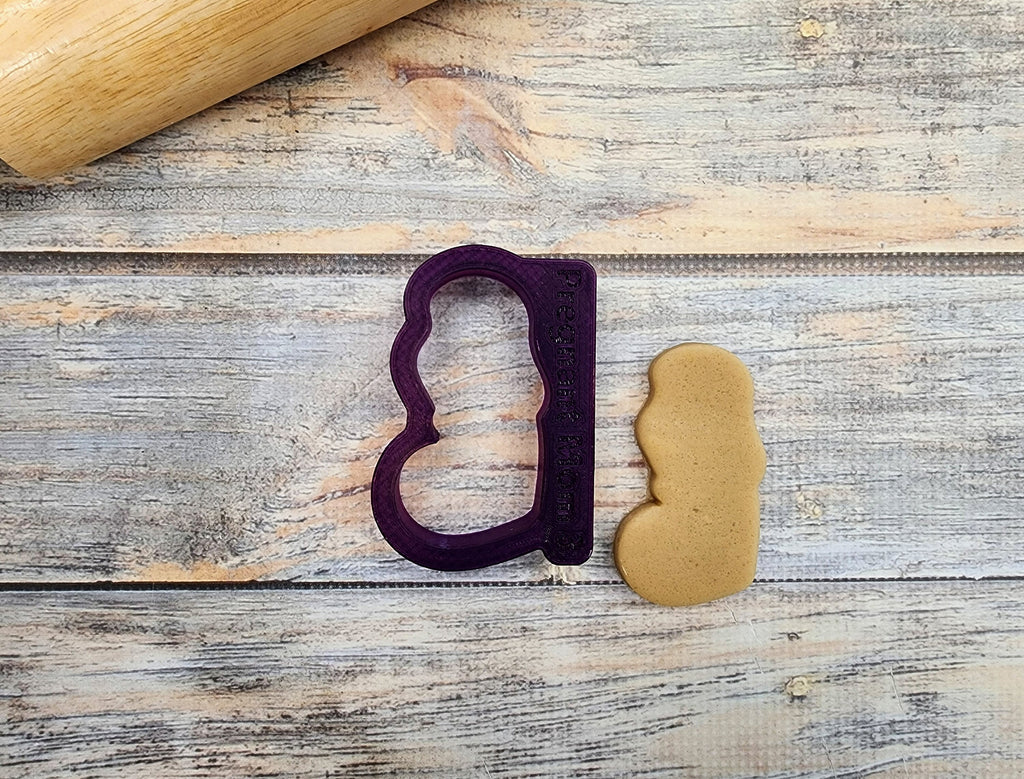 Pregnant Mom Silhouette Cookie Cutter and Fondant Cutter and Clay Cutter