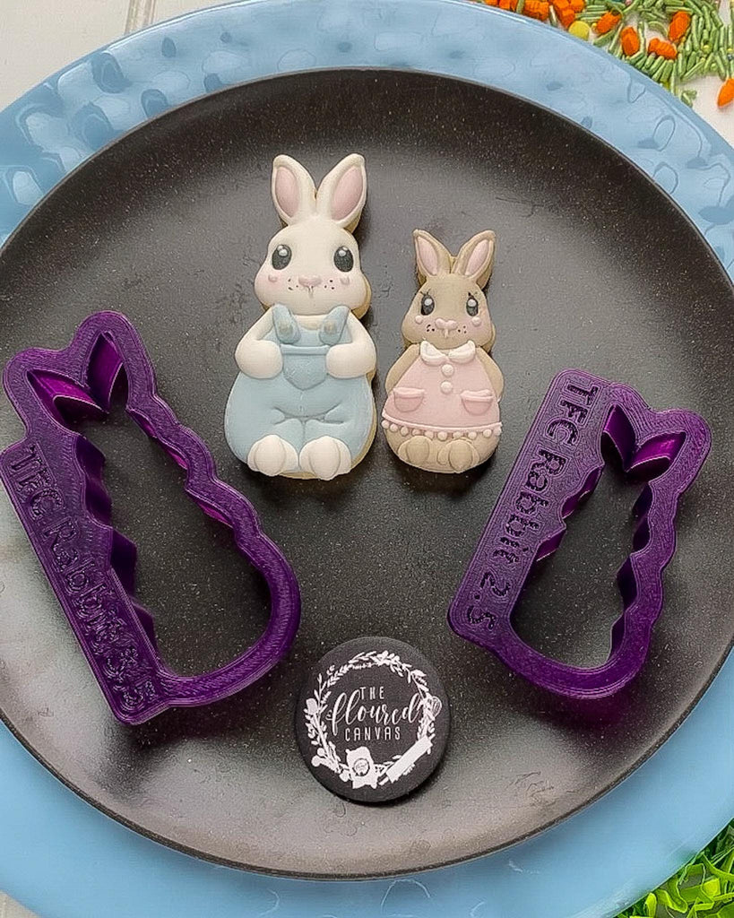 The Floured Canvas Cottontail Farms set of 5 Cookie Cutters or Fondant Cutters and Clay Cutters