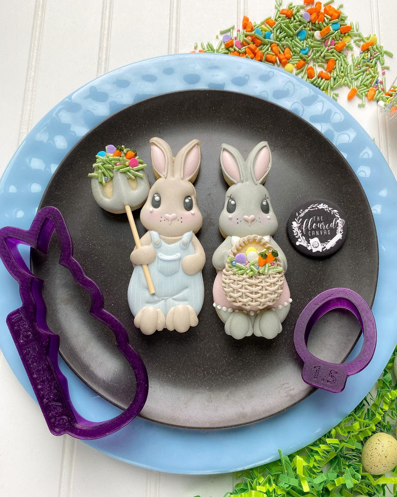 The Floured Canvas Cottontail Farms set of 5 Cookie Cutters or Fondant Cutters and Clay Cutters