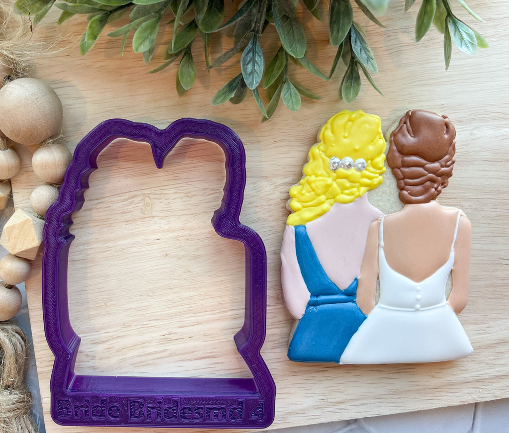 Bride & Bridesmaid Cookie Cutter or Fondant Cutter and Clay Cutter