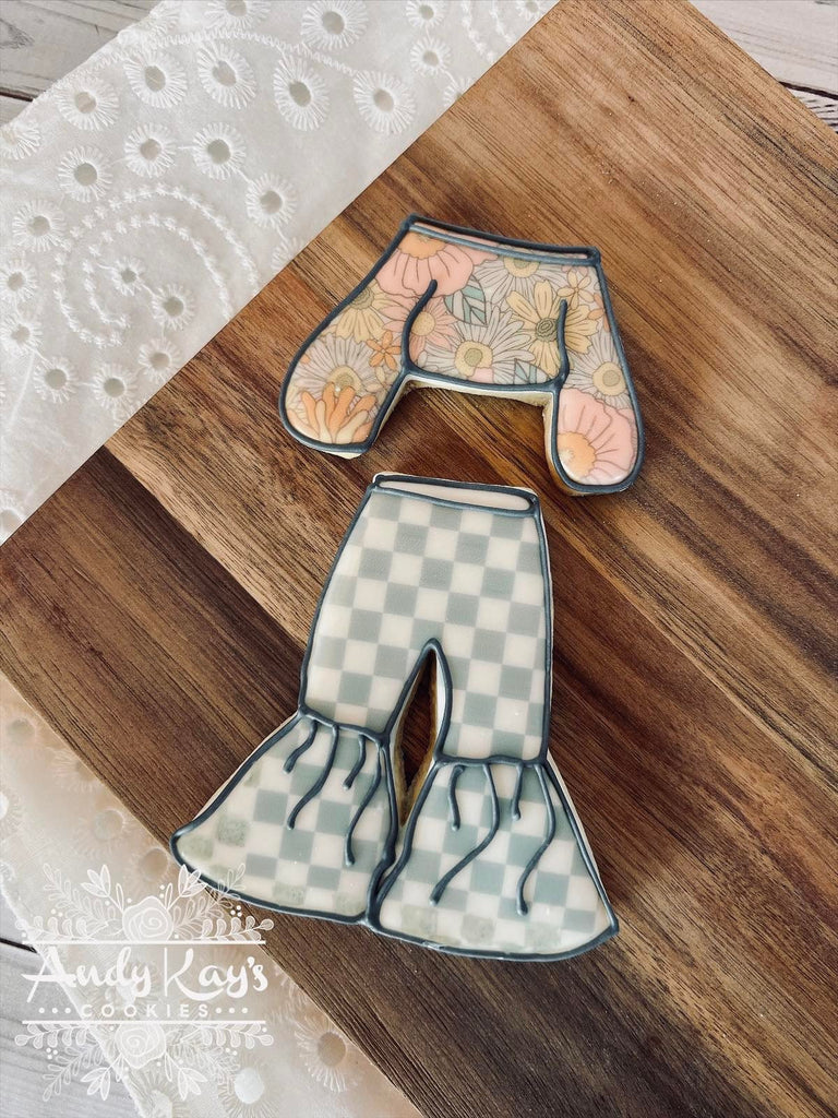 Bell Bottoms and Hippie Top Cookie Cutter or Fondant Cutter and Clay Cutter