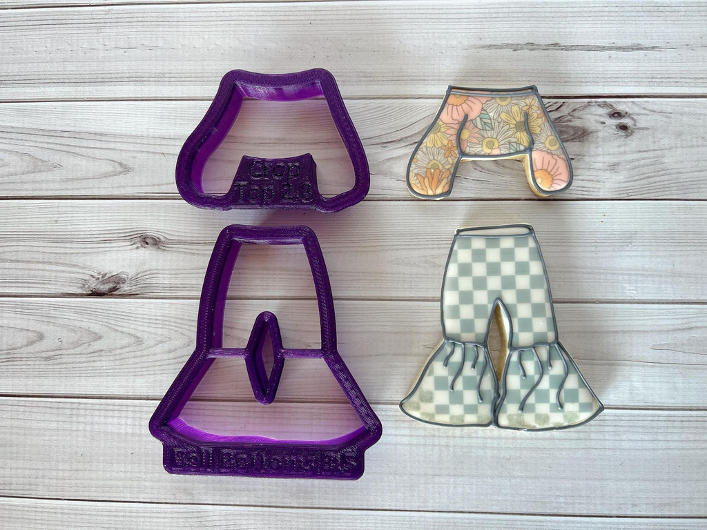 Bell Bottoms and Hippie Top Cookie Cutter or Fondant Cutter and Clay Cutter