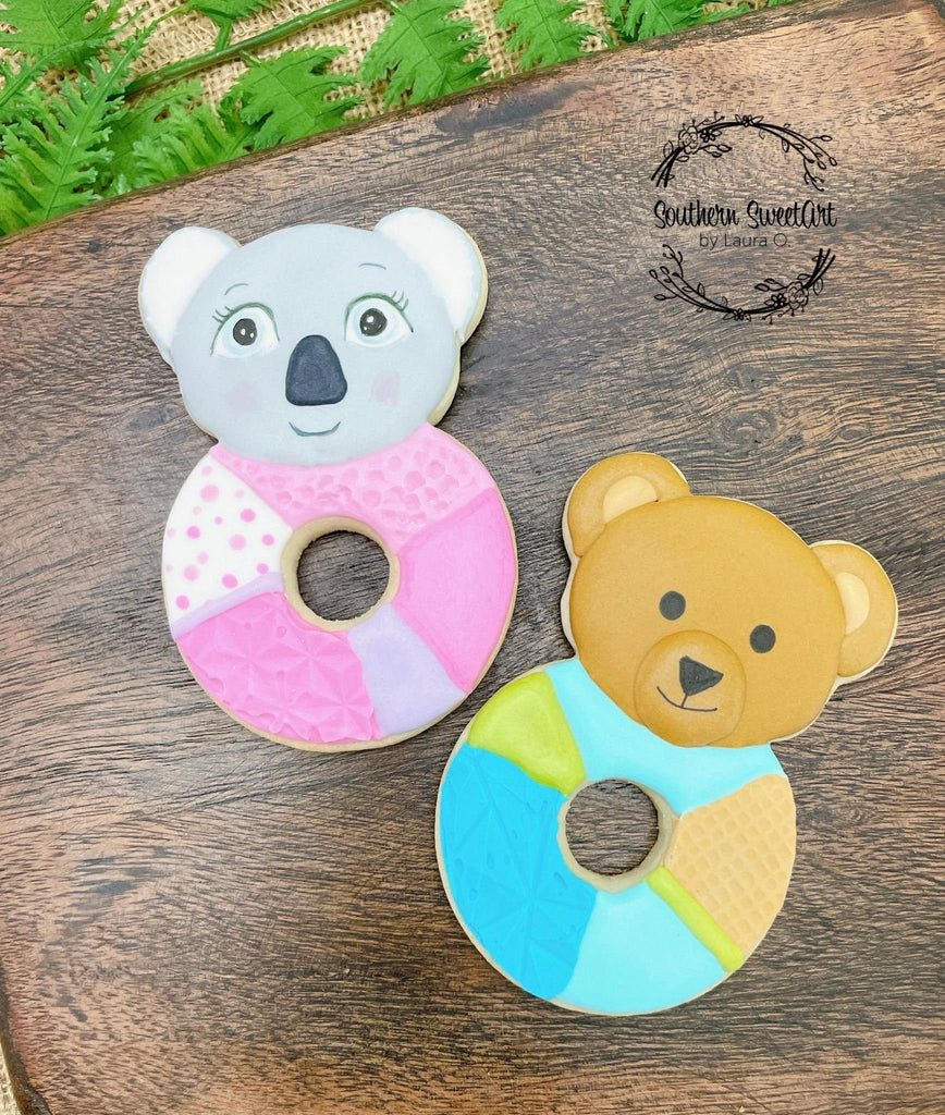 Bear Rattle Cookie Cutter and Fondant Cutter and Clay Cutter