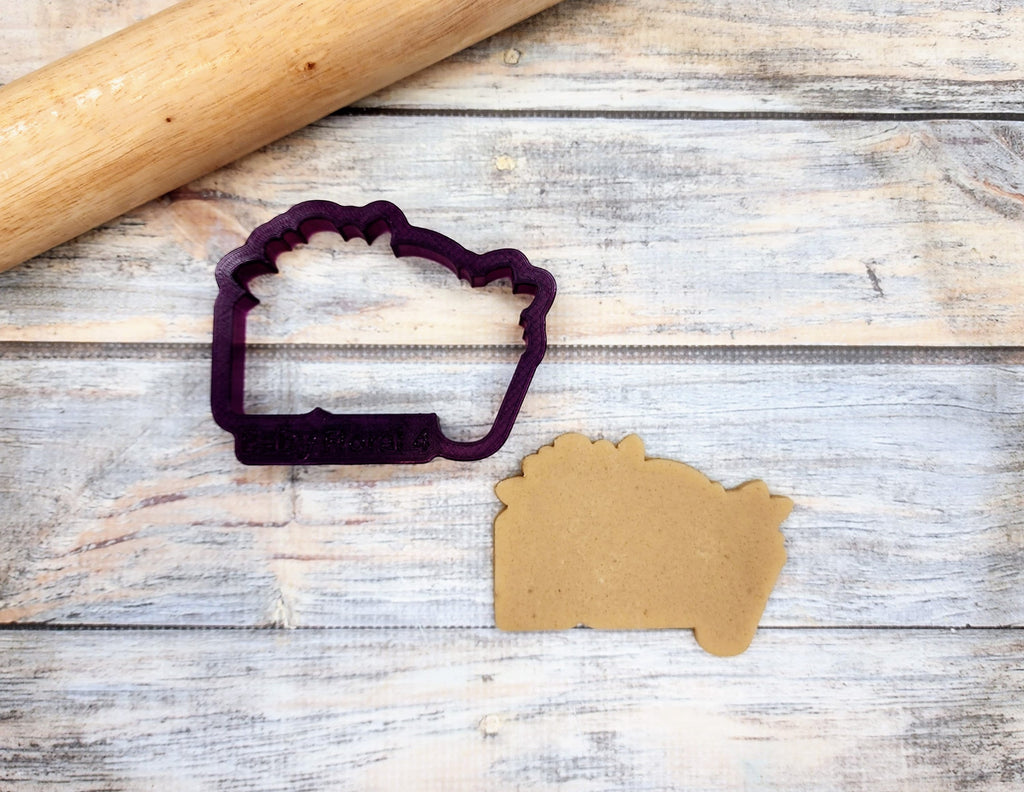 Floral Baby Plaque Cookie Cutter and Fondant Cutter and Clay Cutter