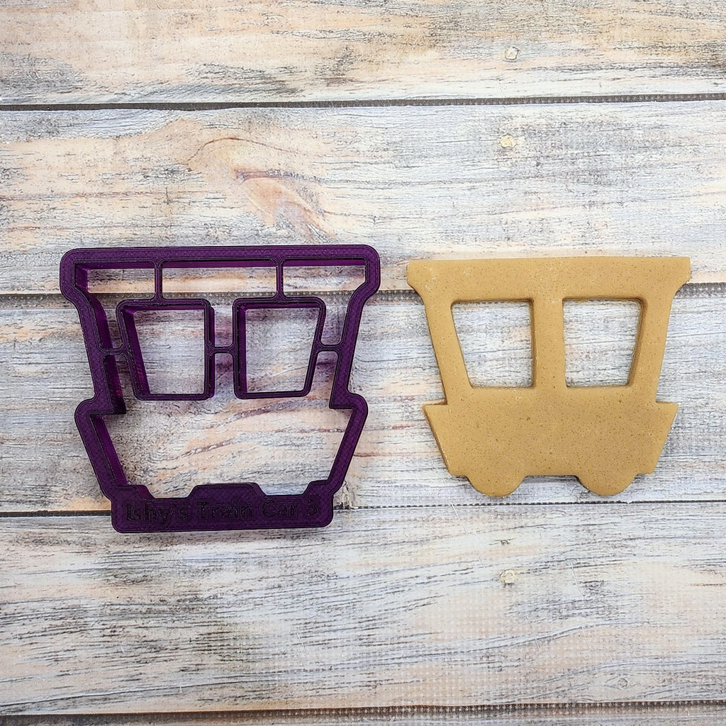 Train Set of 3 by Ishy's Bake Shop Cookie Cutter and Fondant Cutter and Clay Cutter