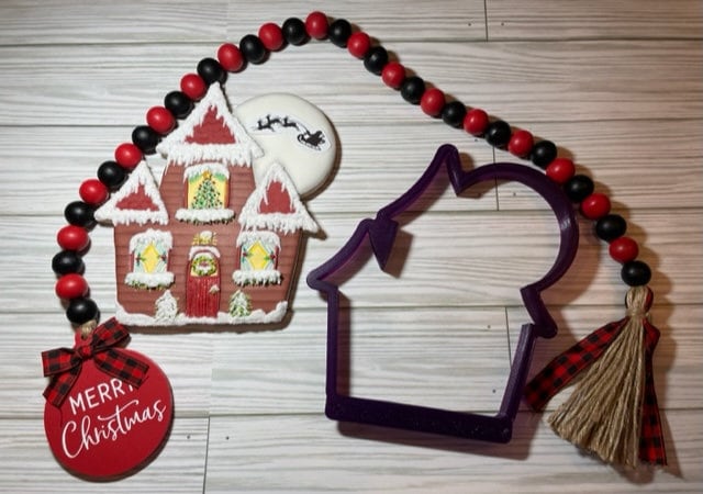 Haunted House #2 or Gingerbread House Cookie Cutter or Fondant Cutter and Clay Cutter