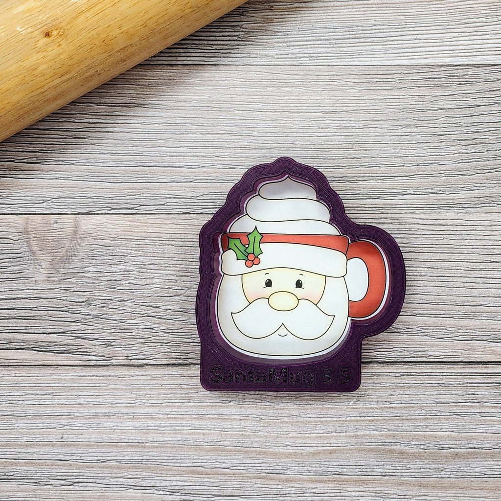 Santa Mug Cookie Cutter and Fondant Cutter and Clay Cutter