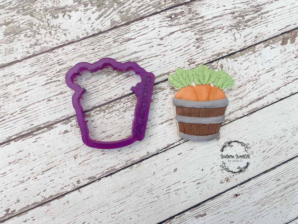 Carrot Barrel Cookie Cutter and Fondant Cutter and Clay Cutter