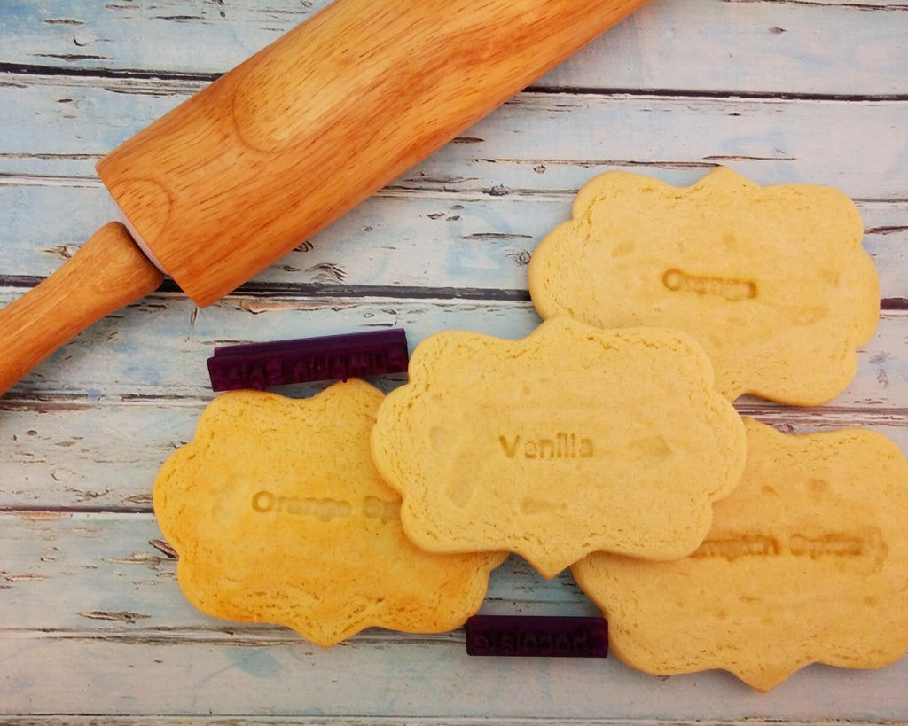 Cookie Stamper - Stamp your cookie flavor on your cookie - or Clay Stamp