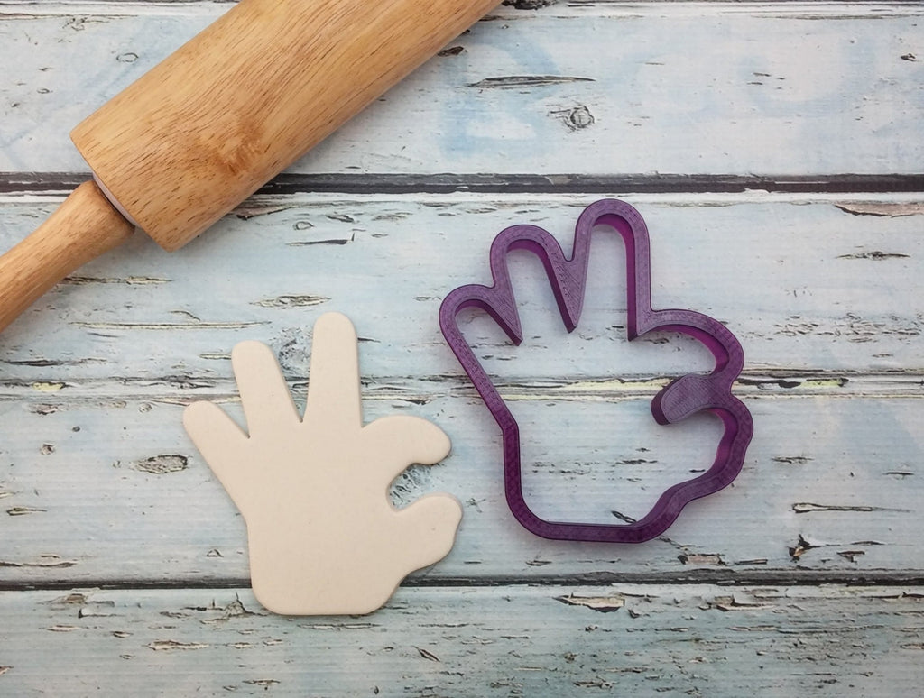 Open Circle Hand Sign Cookie Cutter and Fondant Cutter and Clay Cutter