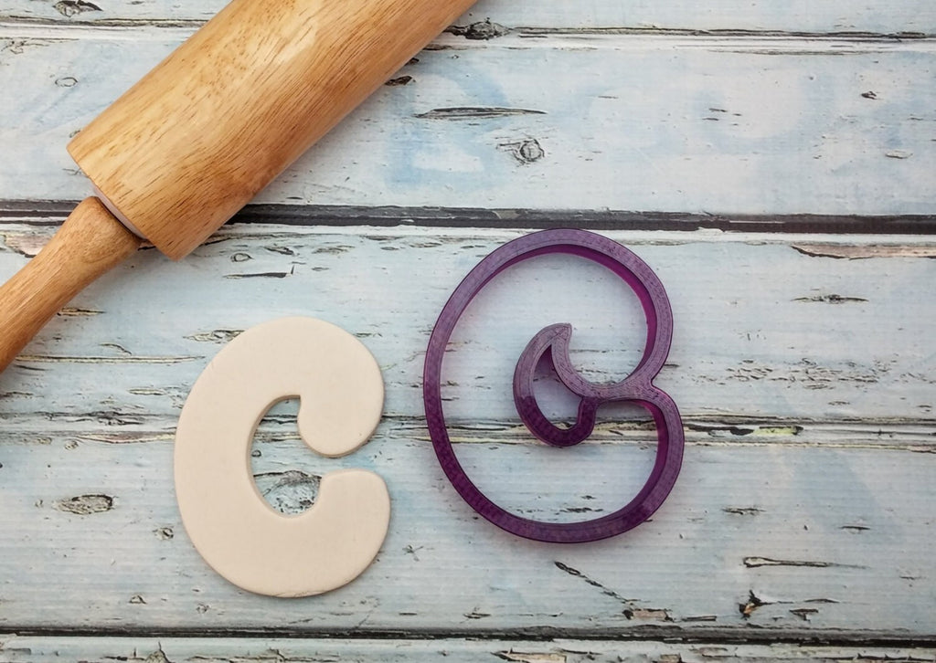 Lydia Letter C Cookie Cutter and Fondant Cutter and Clay Cutter