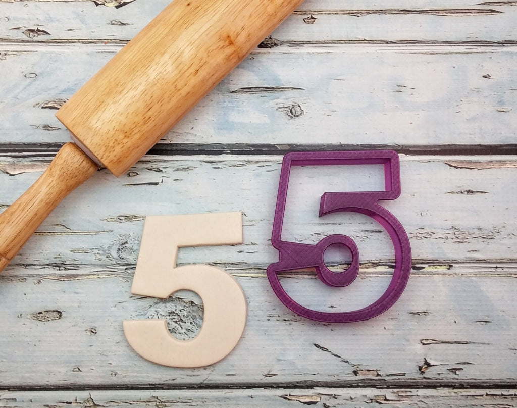 5 Five Fifth Birthday or Anniversary Cookie Cutter or Fondant Cutter and Clay Cutter