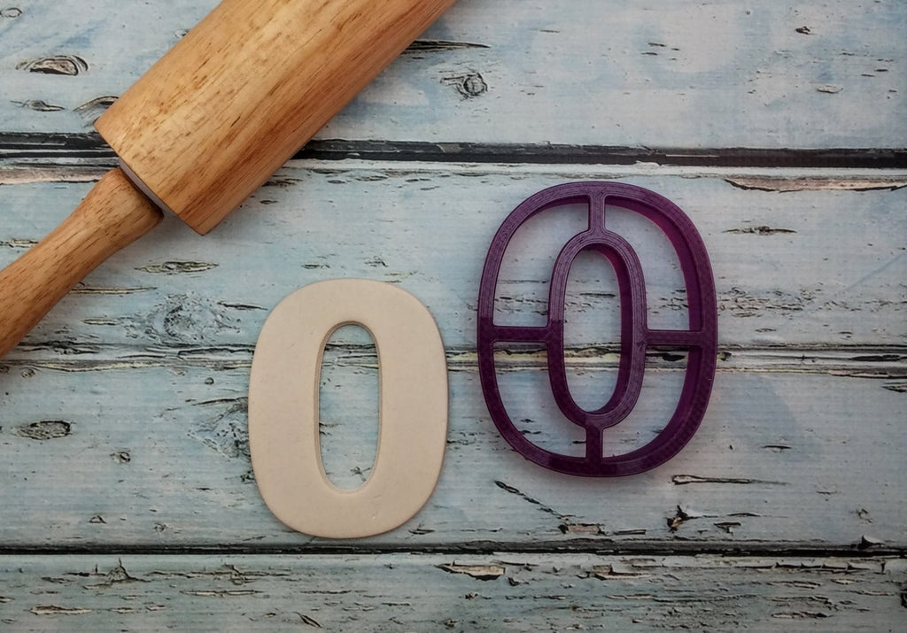 0 Zero Number Cookie Cutter or Fondant Cutter and Clay Cutter