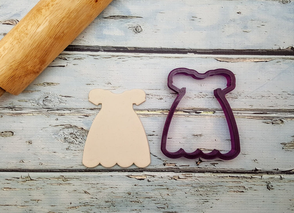 Dress Princess Baptismal Cookie Cutter or Fondant Cutter and Clay Cutter