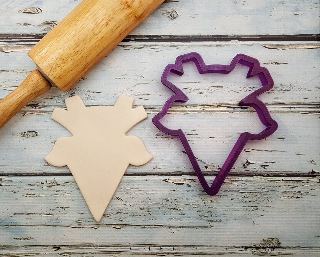 Rudi the Reindeer Bunting or Banner Cookie Cutter and Fondant Cutter and Clay Cutter