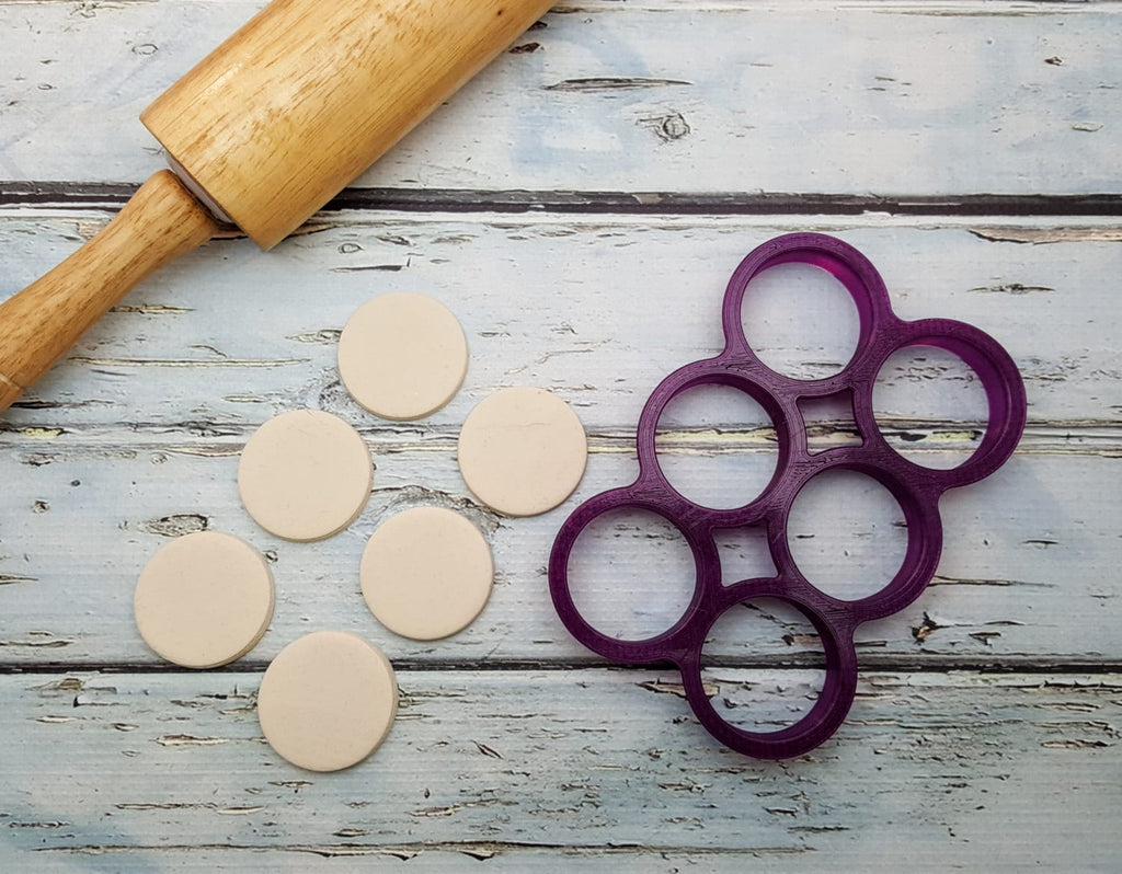 Multi 6 Circle Cookie Cutter and Fondant Cutter and Clay Cutter