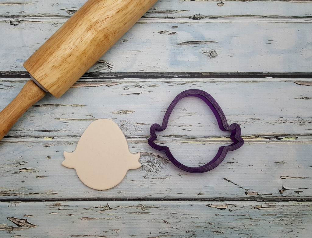 Lilaloa's Easter Egg with Banner Cookie Cutter or Fondant Cutter and Clay Cutter