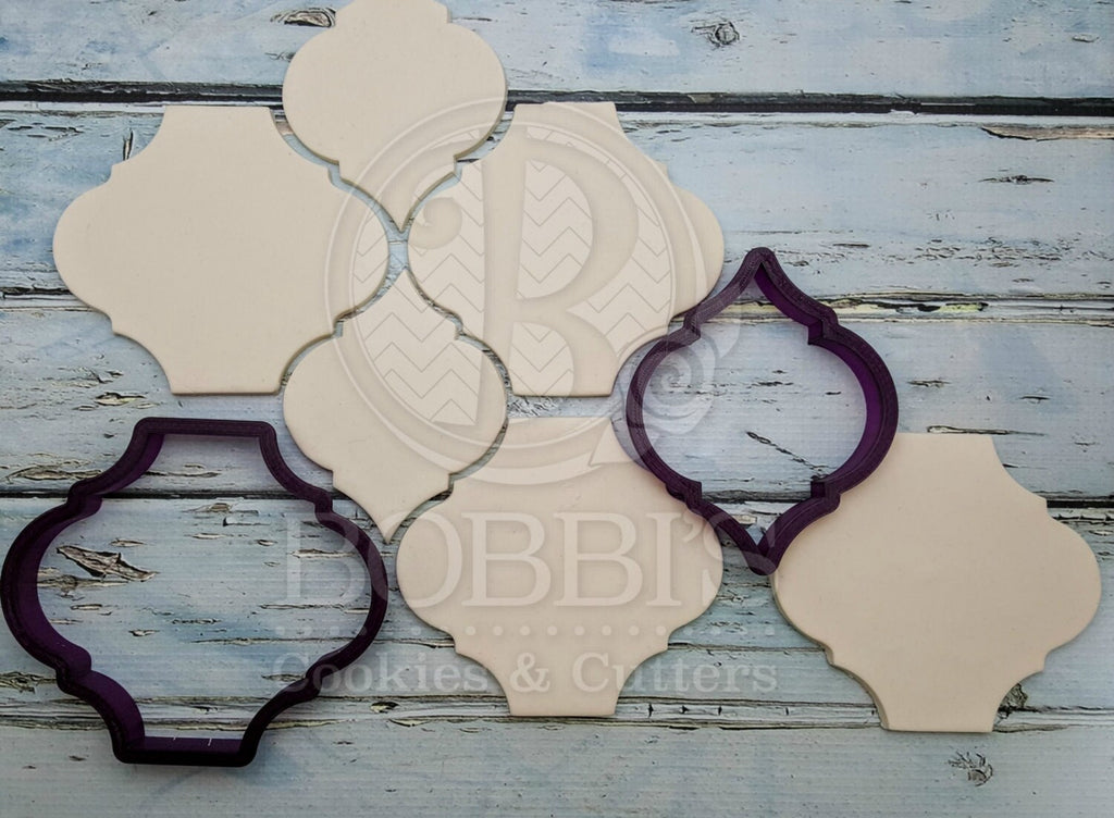 Bottega #2 Moroccan Tile Plaque Cookie Cutter or Fondant Cutter and Clay Cutter