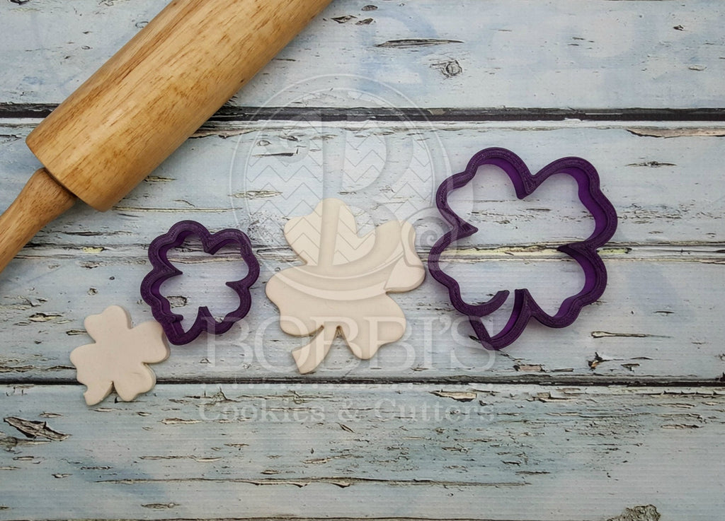 Lucky Clover Four 4 Leaf Clover Cookie Cutter and Fondant Cutter and Clay Cutter