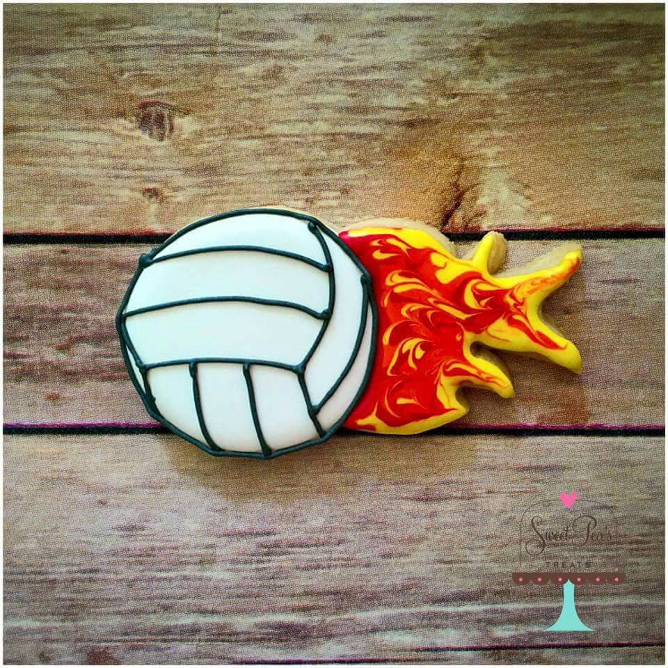 Flaming Sports Ball Volleyball Basketball Soccerball Baseball Softball Cookie Cutter and Fondant Cutter and Clay Cutter