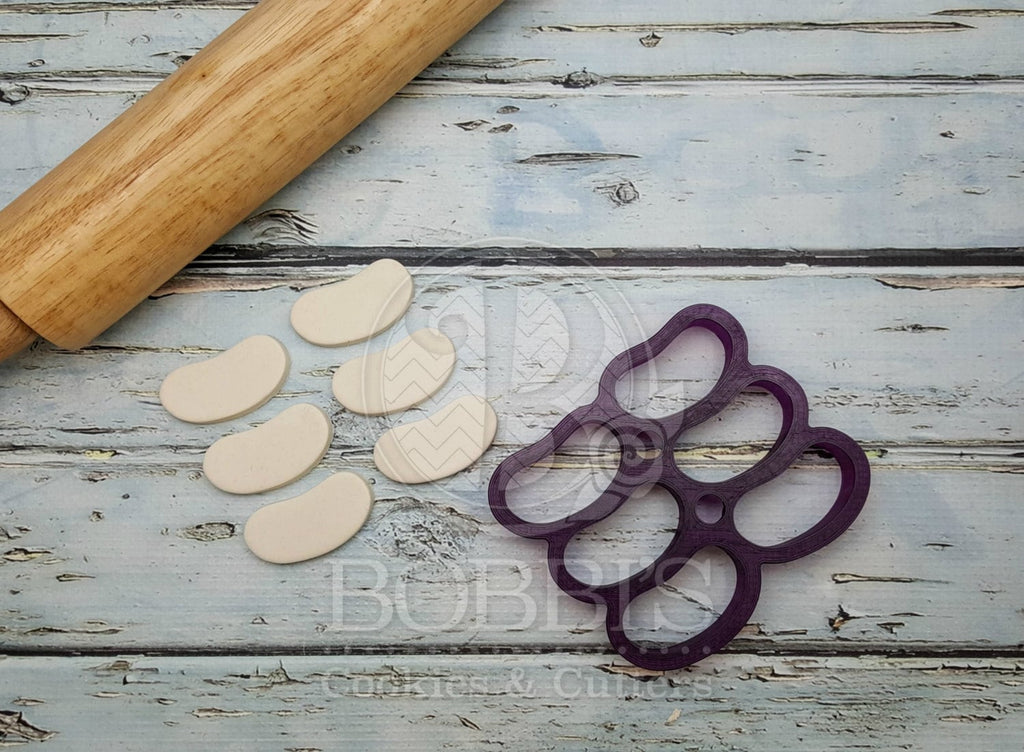 Multi-Mini Jelly Bean Cookie Cutter and Fondant Cutter and Clay Cutter