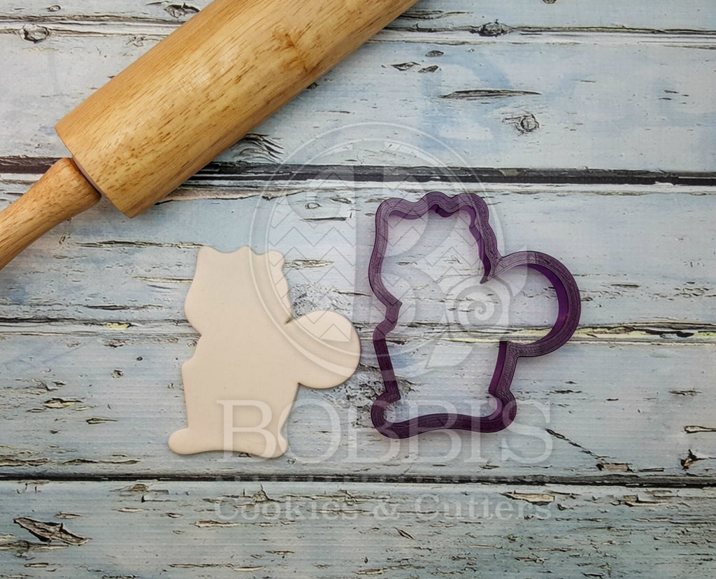 Stella the Squirrel Cookie Cutter and Fondant Cutter and Clay Cutter