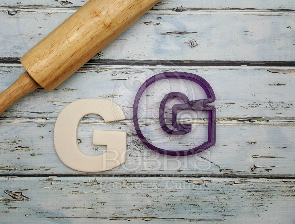 Upper Case Letter G Cookie Cutter and Fondant Cutter and Clay Cutter