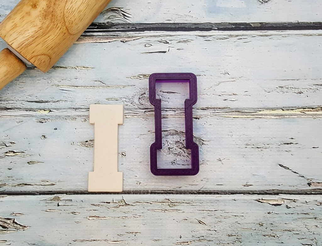 Varsity Letter I Cookie Cutter and Fondant Cutter and Clay Cutter