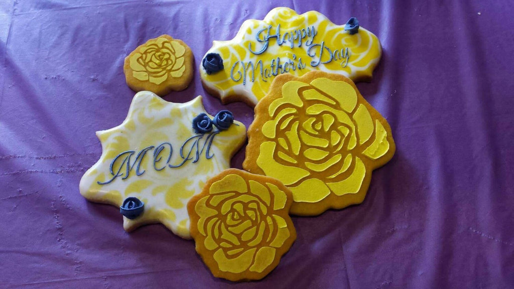 Easy Peasy Rose (with optional Stencil package deal) Cookie Cutter and Fondant Cutter and Clay Cutter