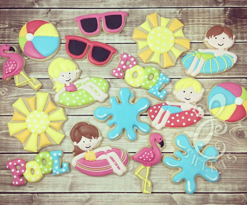 Pool Girl or Beach Girl Cookie Cutter and Fondant Cutter and Clay Cutter