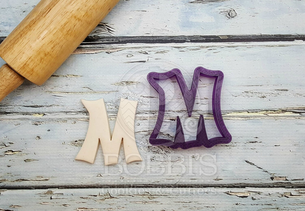 Funky Letter M Cookie Cutter and Fondant Cutter and Clay Cutter