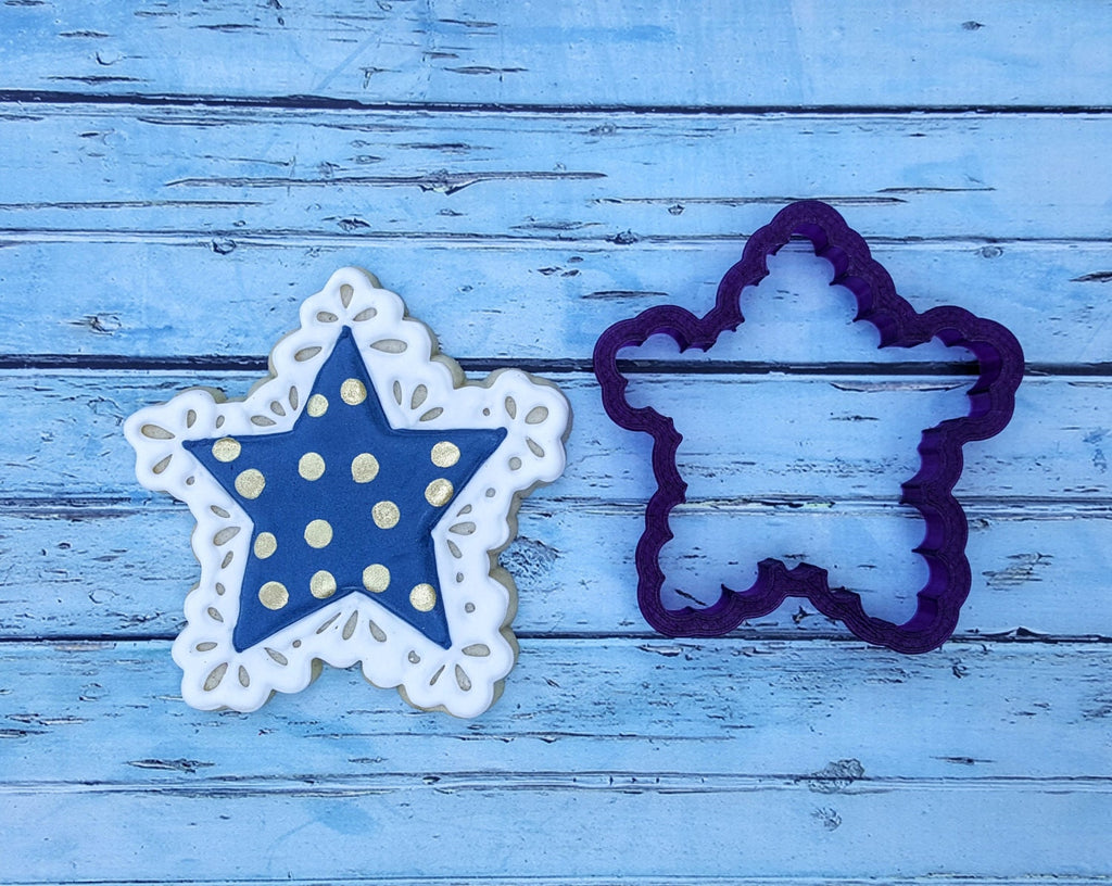 Fluffy Star Cookie Cutter and Fondant Cutter and Clay Cutter